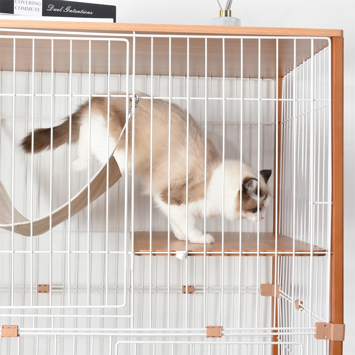 Amazon.co.jp: 猫 キャットケージ ケージ 木製 キャットハウス ネコ